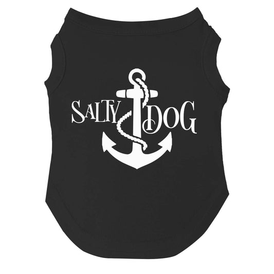 Salty Dog Dog Tee | Summer Pet Outfit | Soft Cotton Blend | Made in USA