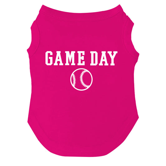 Game Day | Baseball Dog Tee | Sports Pet Shirt | Athletic Dog Apparel | Team Spirit Outfit for Dogs | Game Day Dog Clothes