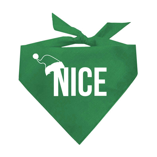Nice List Funny Christmas Dog Bandana