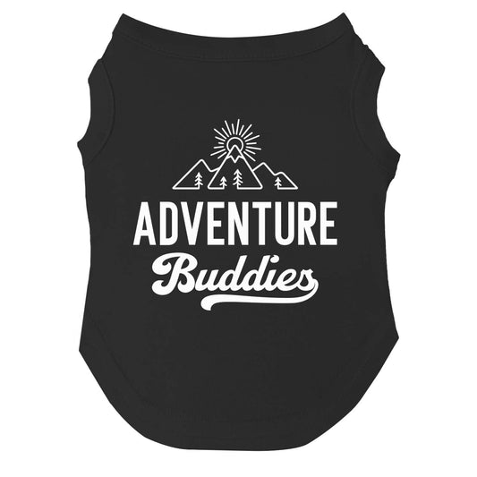 Adventure Buddies Dog Tee | Soft Cotton Blend | Made in USA | Outdoor Pet Outfit | Fun Pup Apparel