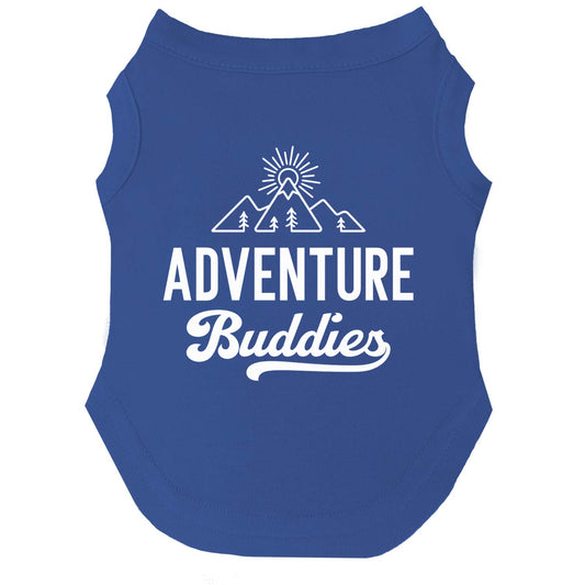 Adventure Buddies Dog Tee | Soft Cotton Blend | Made in USA | Outdoor Pet Outfit | Fun Pup Apparel