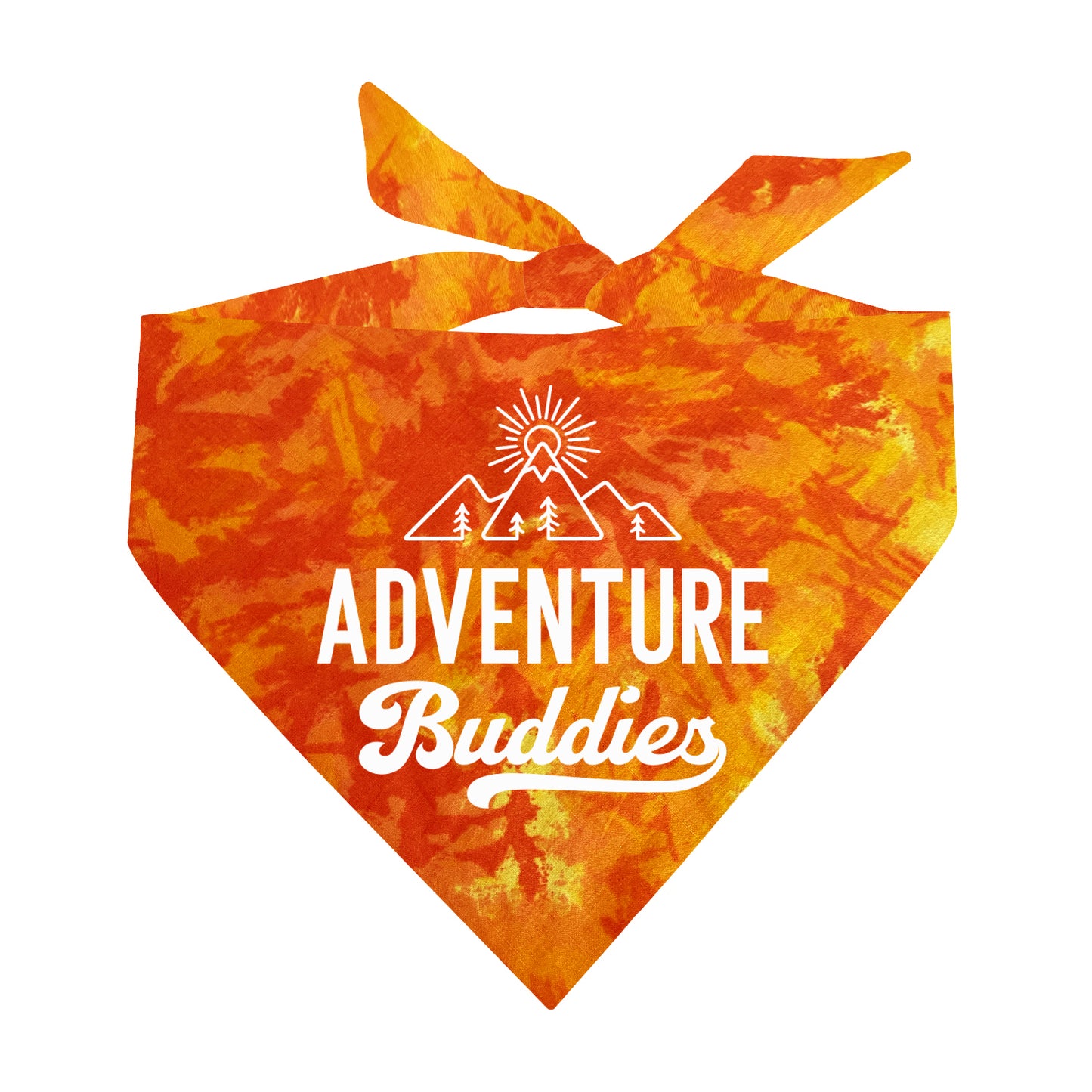 Adventure Buddies Scrunch Tie Dye Triangle Dog Bandana