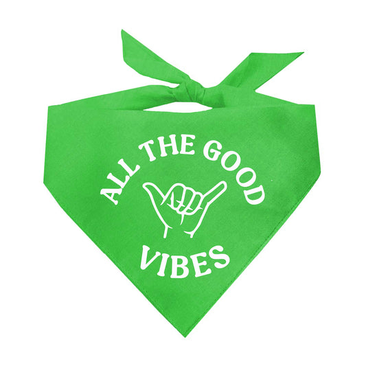 All The Good Vibes Triangle Dog Bandana