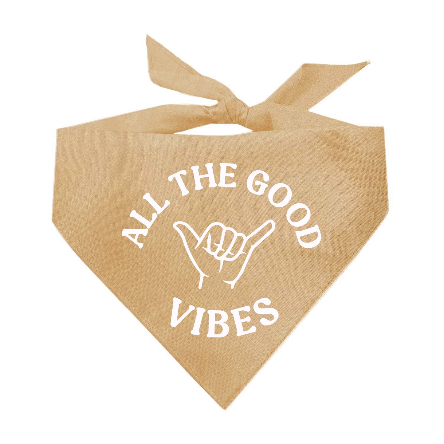 All The Good Vibes Triangle Dog Bandana (Assorted Earthy Colors)