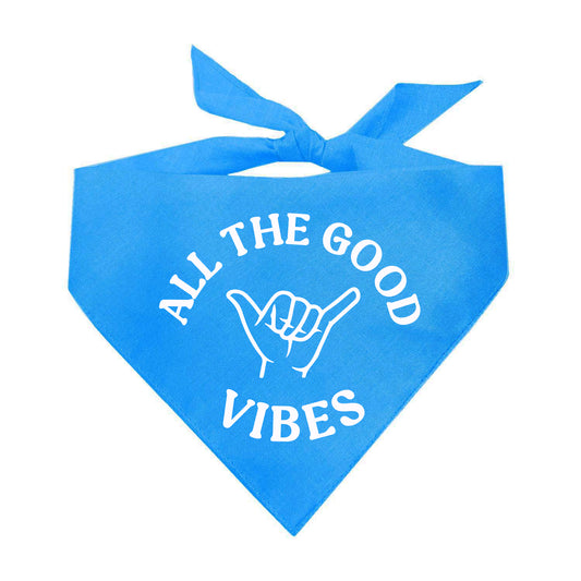 All The Good Vibes Triangle Dog Bandana