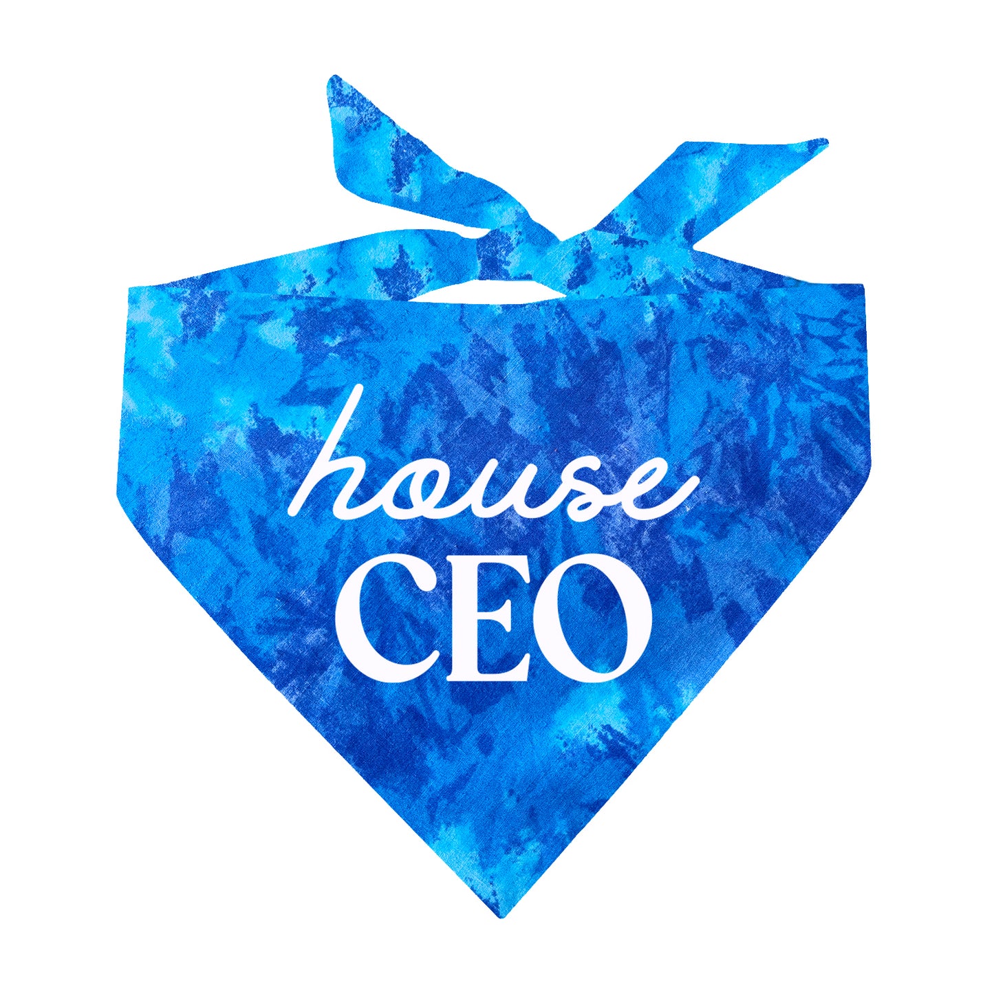 House CEO Scrunch Tie Dye Pattern Dog Bandana