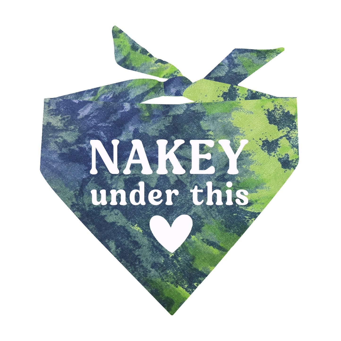 Nakey Under This Scrunch Tie Dye Pattern Dog Bandana