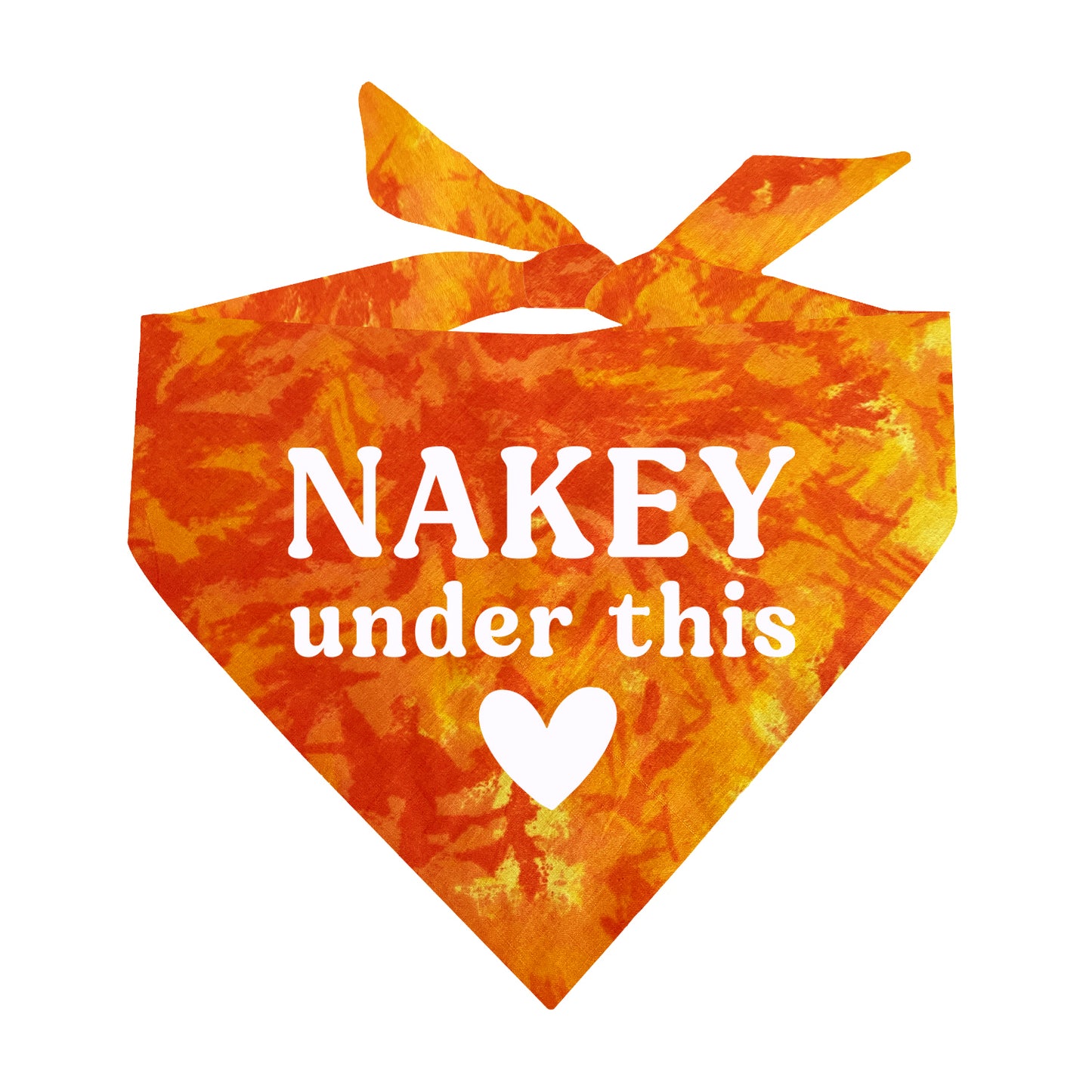 Nakey Under This Scrunch Tie Dye Pattern Dog Bandana