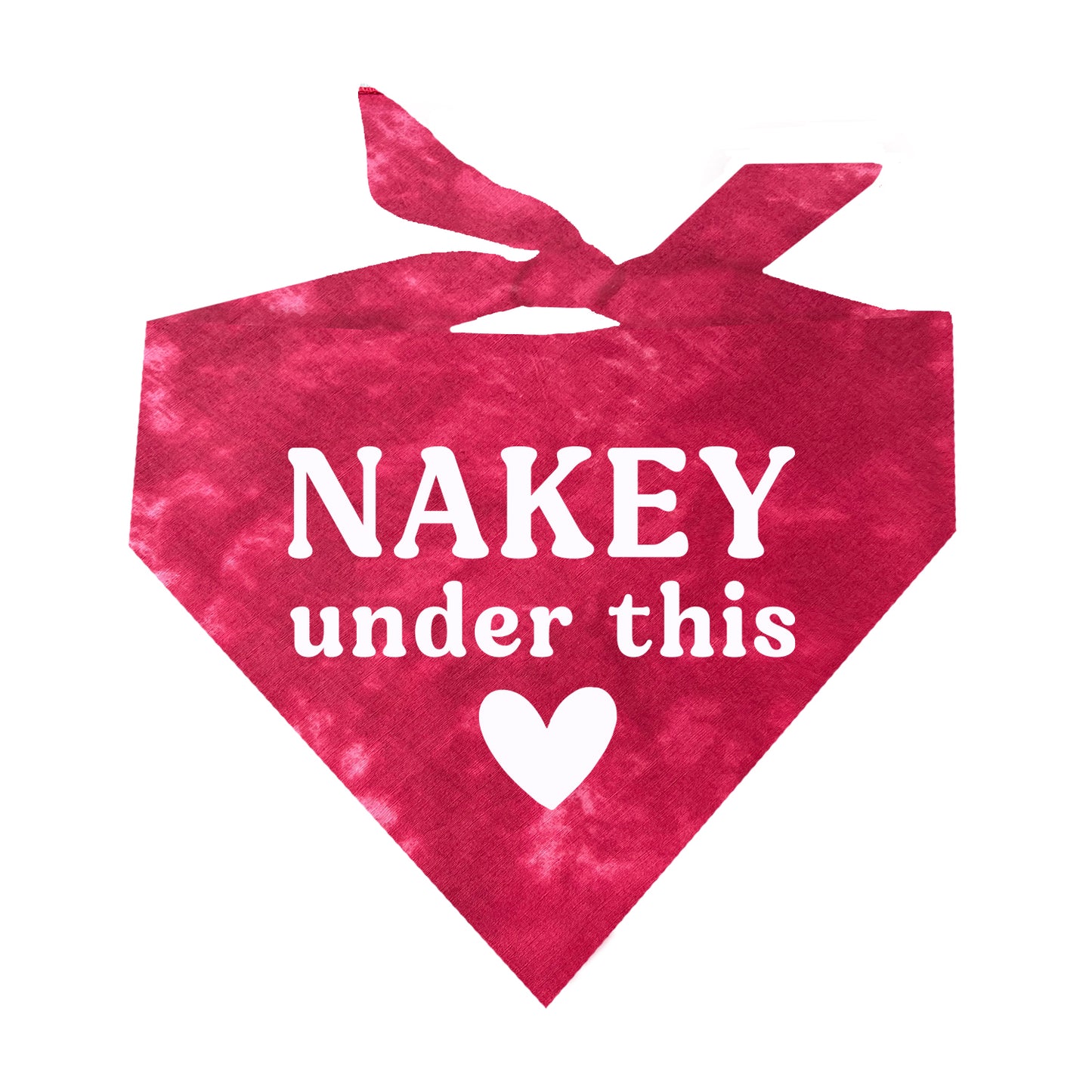 Nakey Under This Scrunch Tie Dye Pattern Dog Bandana