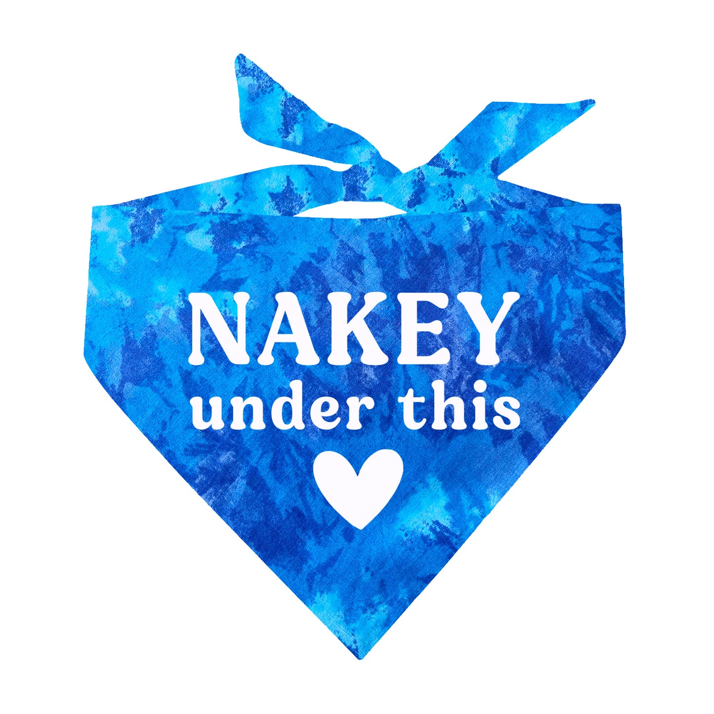 Nakey Under This Scrunch Tie Dye Pattern Dog Bandana