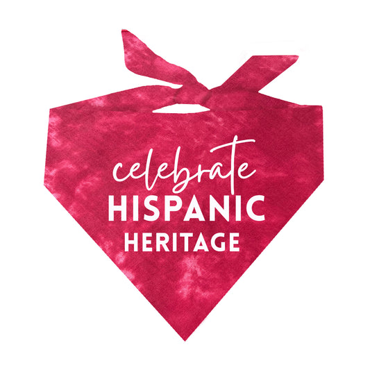 Celebrate Hispanic Heritage Tie Dye Pattern Dog Bandana