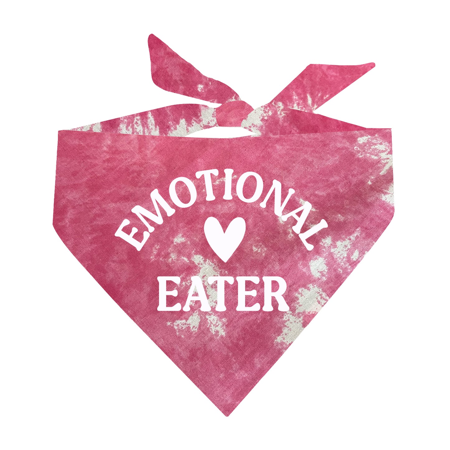 Emotional Eater Foodie Scrunch Tie Dye Pattern Dog Bandana