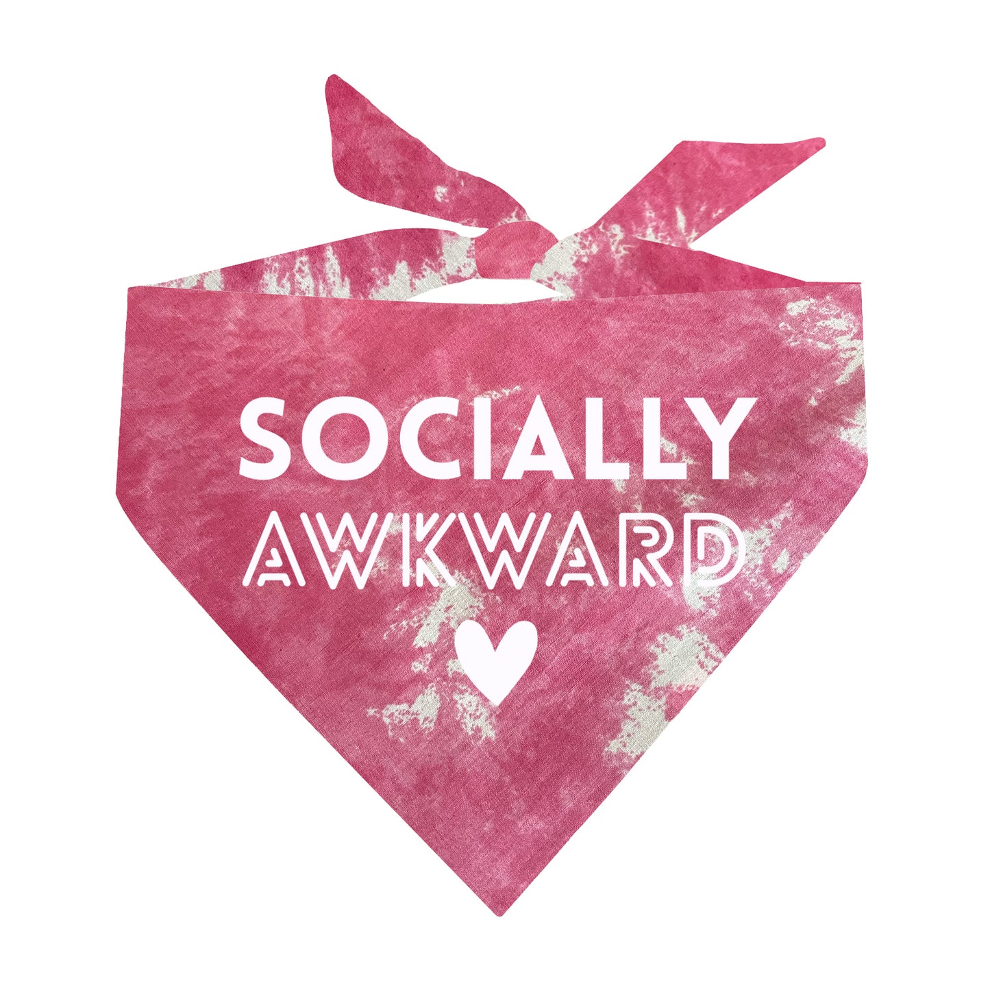 Socially Awkward Scrunch Tie Dye Pattern Dog Bandana