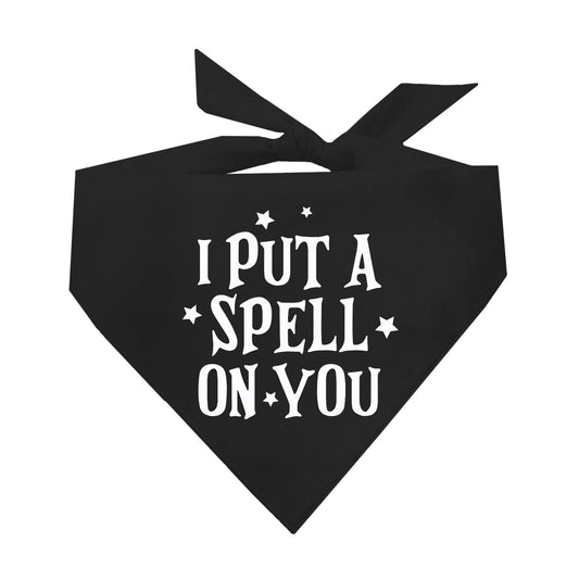 I Put A Spell On You Witch Halloween Triangle Dog Bandana