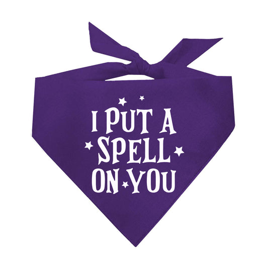 I Put A Spell On You Witch Halloween Triangle Dog Bandana