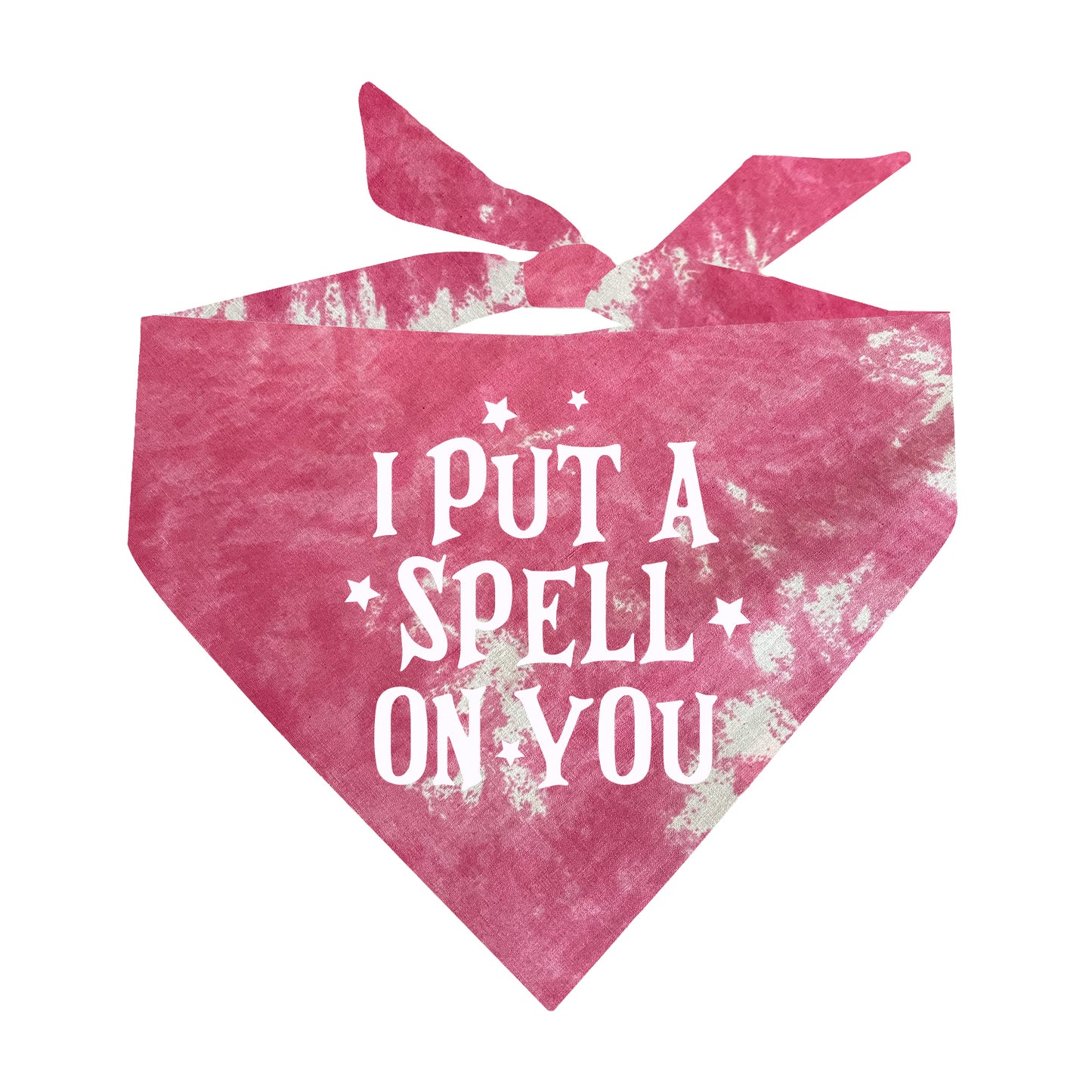 I Put A Spell On You Witch Halloween Scrunch Tie Dye Pattern Dog Bandana