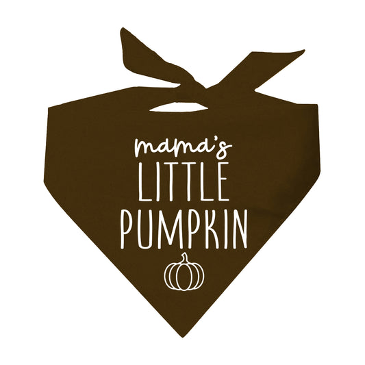 Mama's Little Pumpkin Fall Triangle Dog Bandana (Assorted Fall Colors)