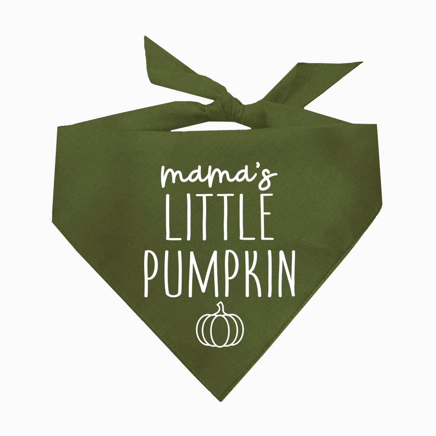 Mama's Little Pumpkin Fall Triangle Dog Bandana (Assorted Fall Colors)