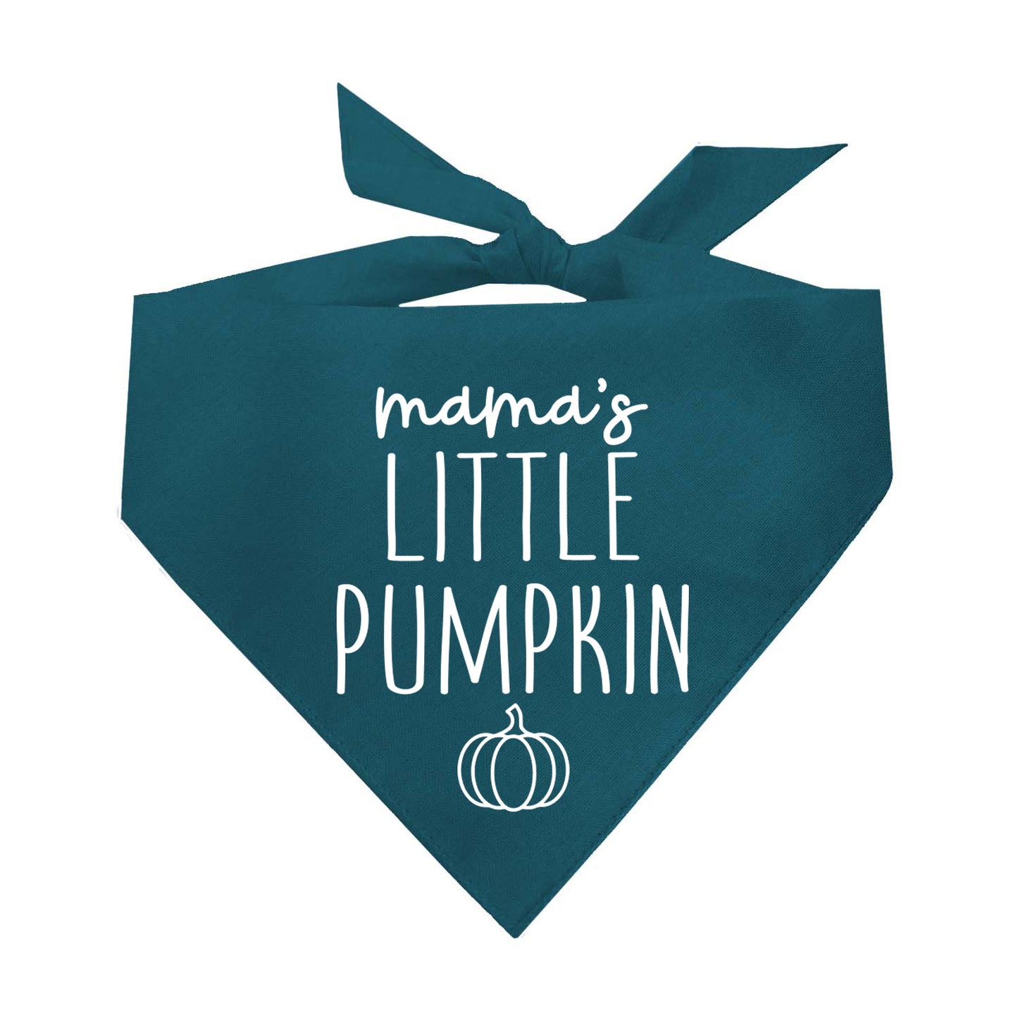 Mama's Little Pumpkin Fall Triangle Dog Bandana (Assorted Fall Colors)