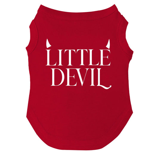 Little Devil Dog Tee | Soft Cotton Blend | Made in USA | Funny Pet Outfit | Playful Pup Apparel