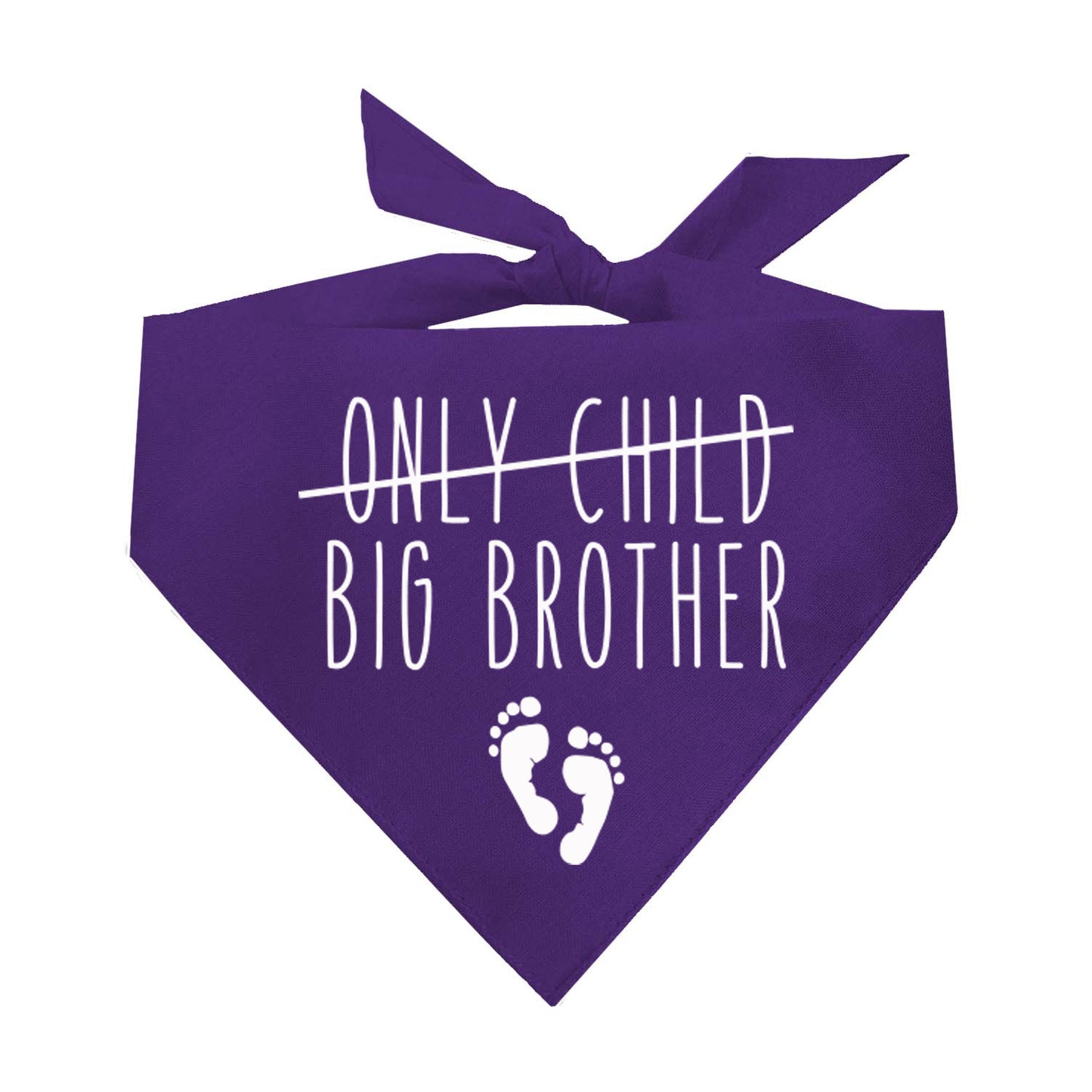 Big Brother with Only Child Crossed Out Pregnancy Announcement Dog Bandana