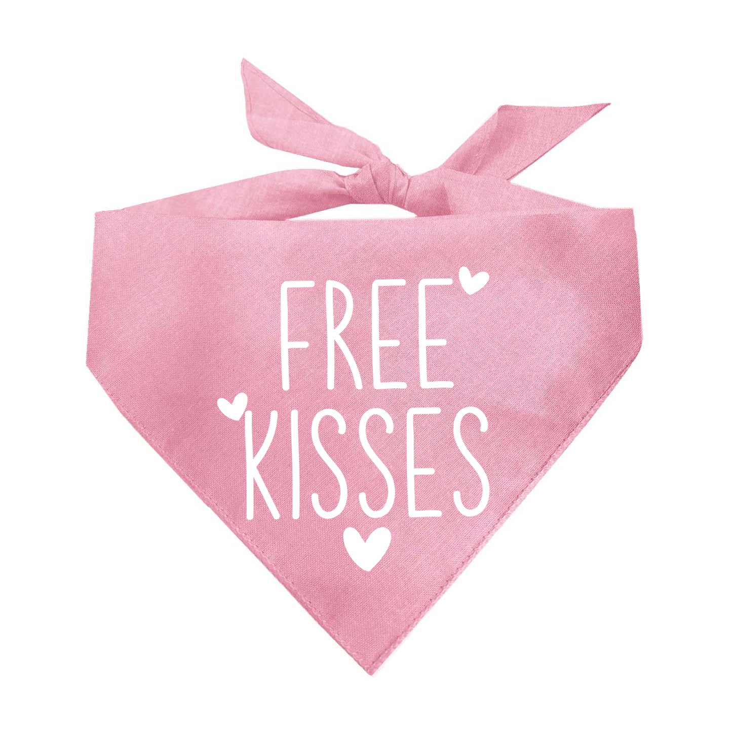 Free Kisses Valentine's Day Triangle Dog Bandana