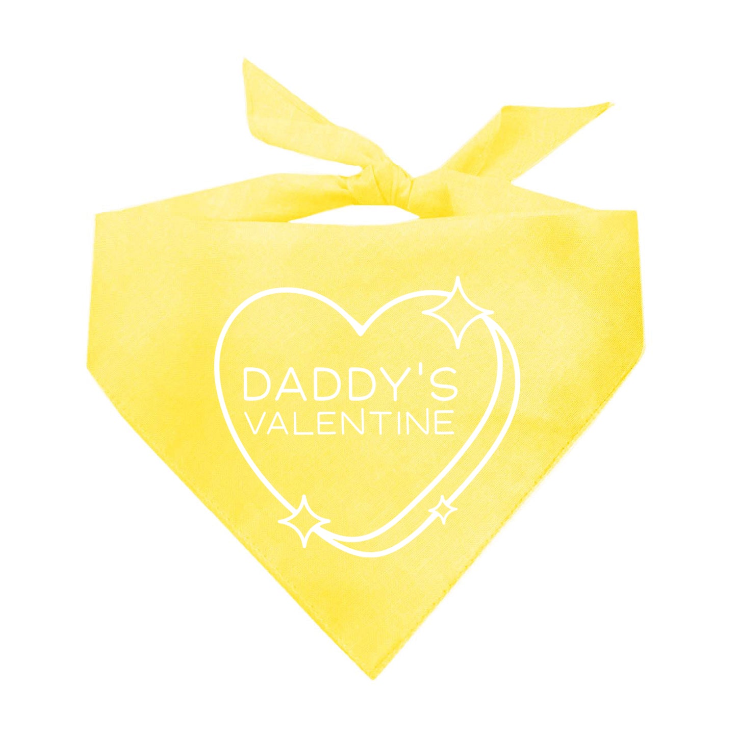 Daddy's Valentine Candy Heart Valentine's Day Triangle Dog Bandana