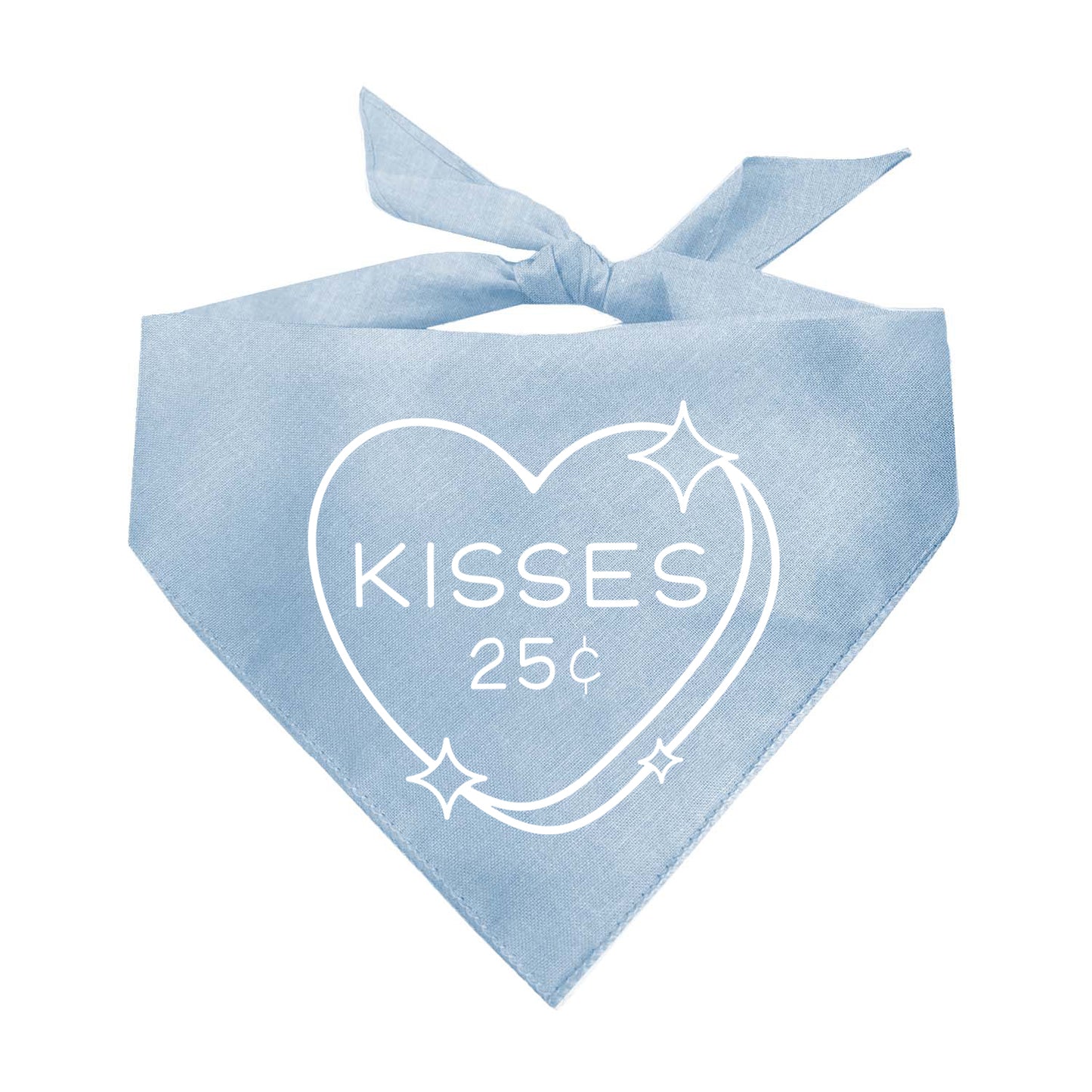 Kisses 25¢ Candy Heart Valentine's Day Triangle Dog Bandana