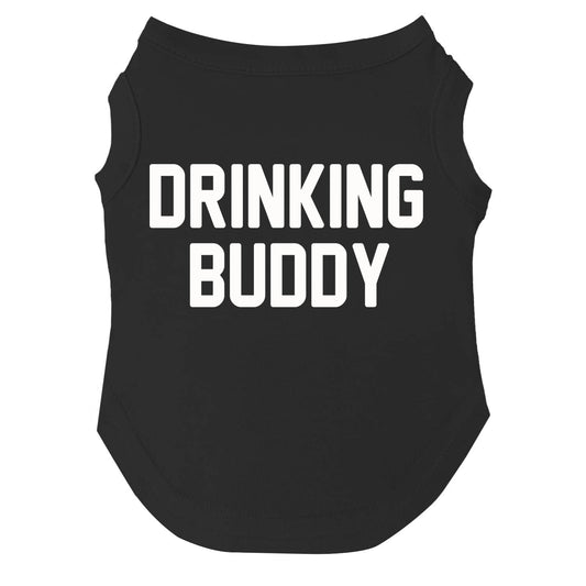 Drinking Buddy Dog Tee | Soft Cotton Blend | Made in USA | Funny Pet Outfit