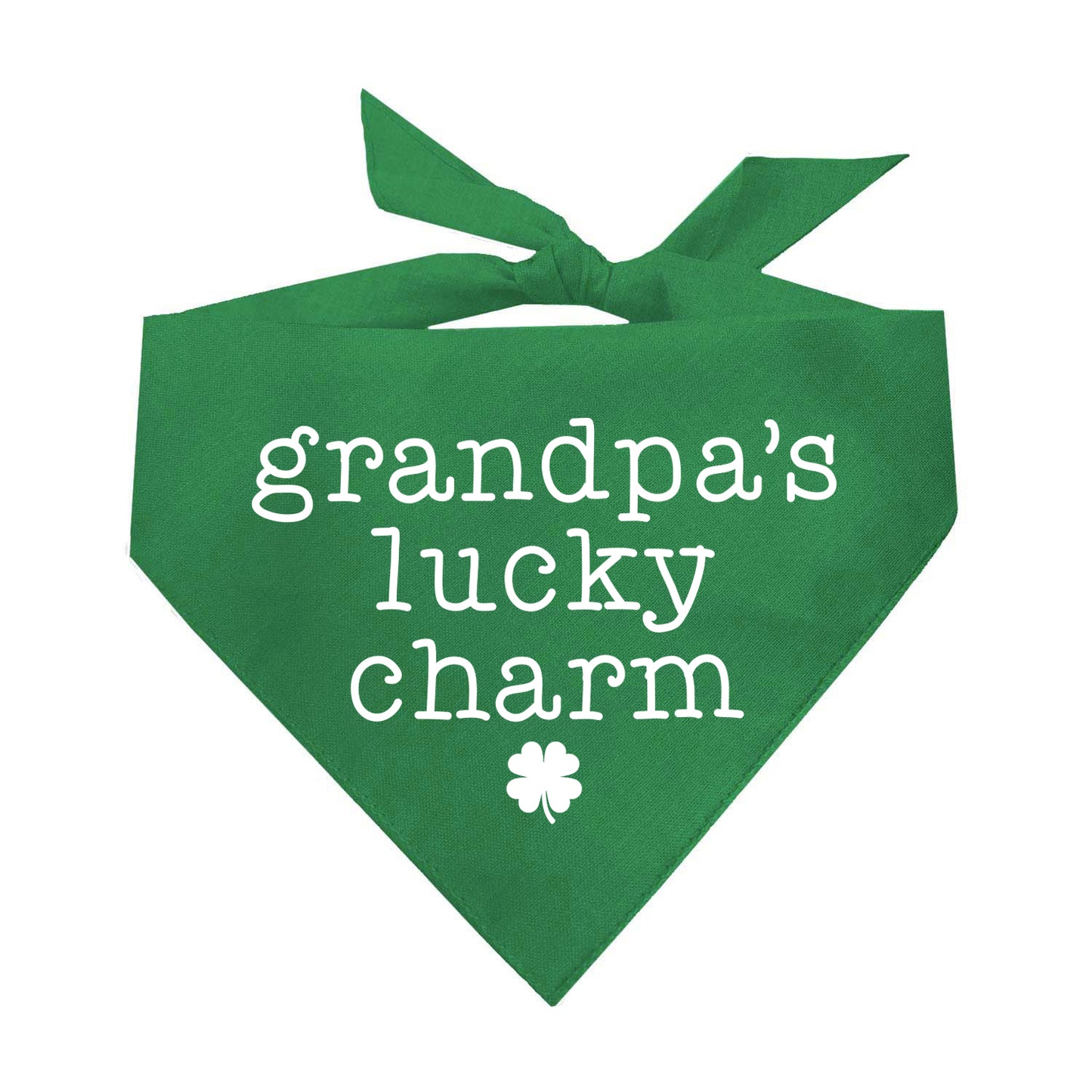 Grandpa's Lucky Charm St. Patrick's Day Triangle Dog Bandana