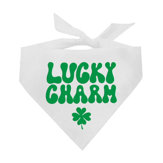 Lucky Charm (Green) St. Patrick's Day Triangle Dog Bandana
