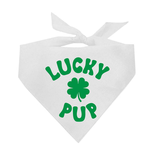 Lucky Pup (Green) St. Patrick's Day Triangle Dog Bandana