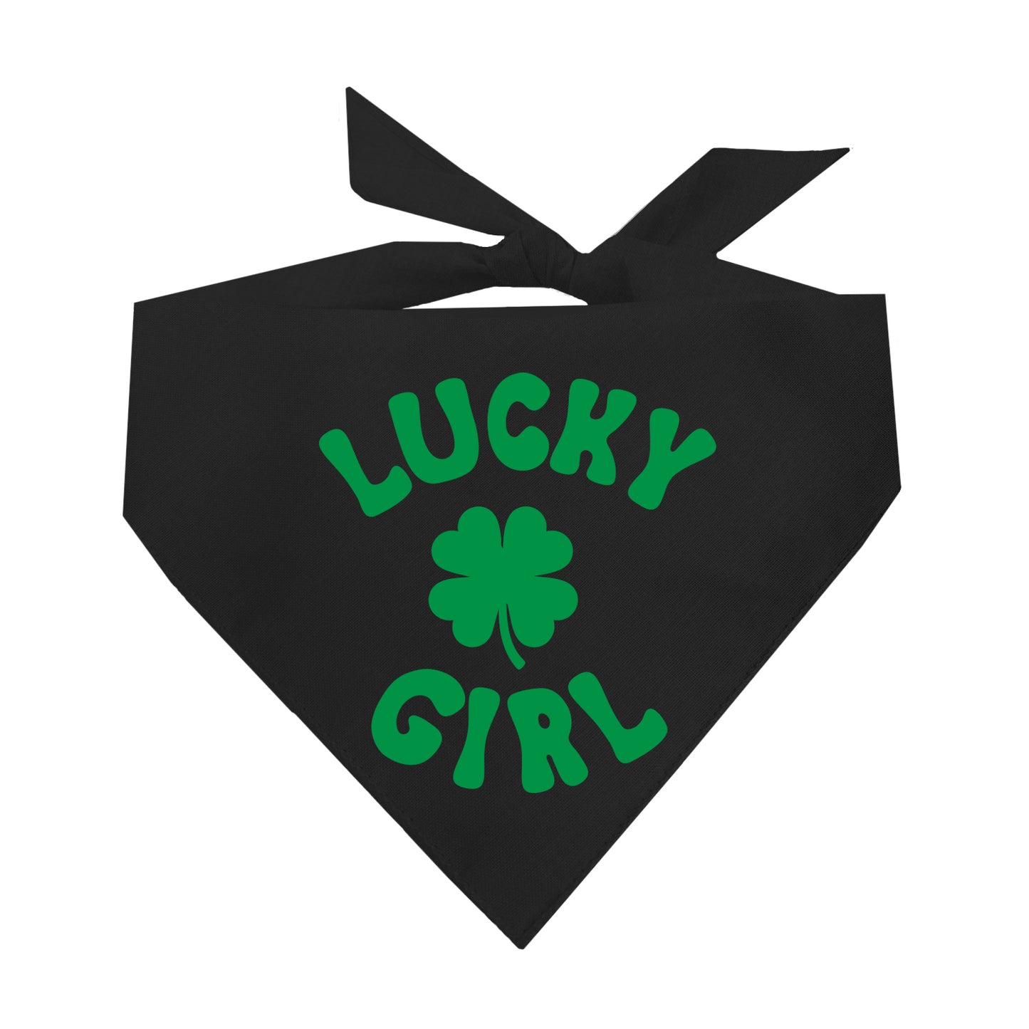 Lucky Girl (Green) St. Patrick's Day Triangle Dog Bandana