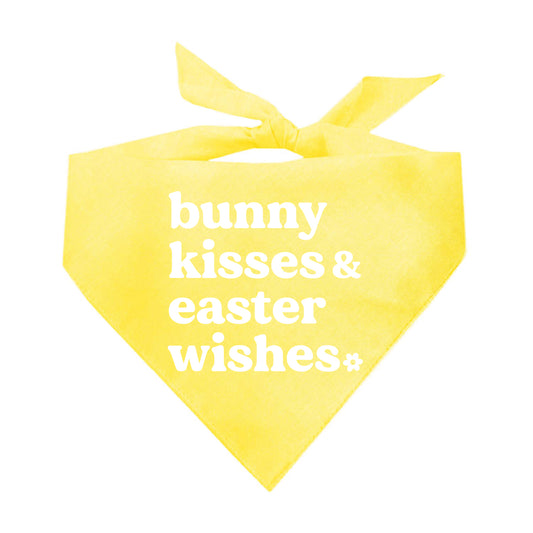 Bunny Kisses & Easter Wishes Easter Triangle Dog Bandana