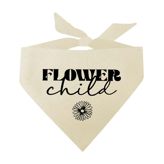 Flower Child (Black) Spring Triangle Dog Bandana