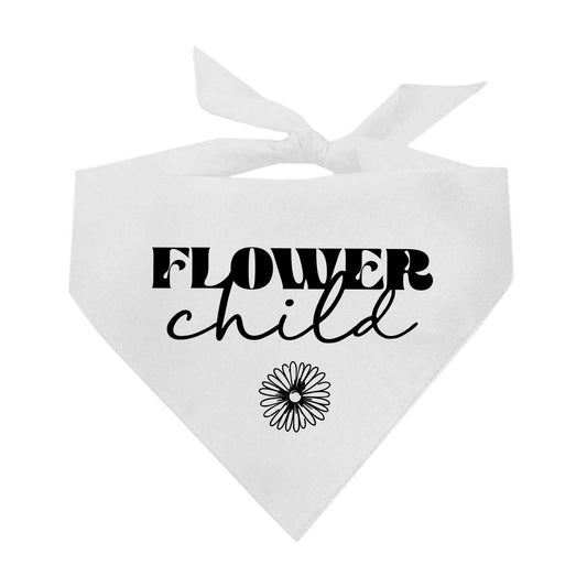 Flower Child (Black) Spring Triangle Dog Bandana