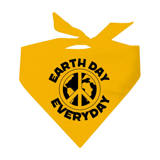 Earth Day Everyday (Black) Triangle Dog Bandana