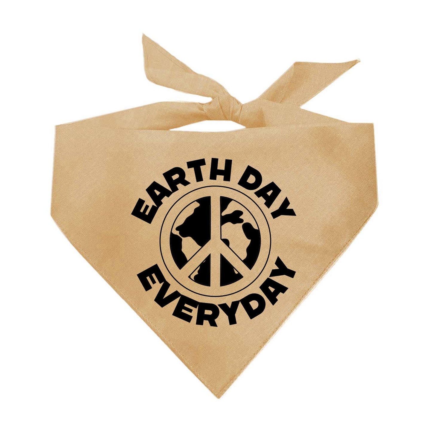 Earth Day Everyday (Black) Triangle Dog Bandana