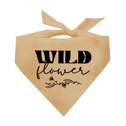 Wild Flower (Black) Spring Triangle Dog Bandana