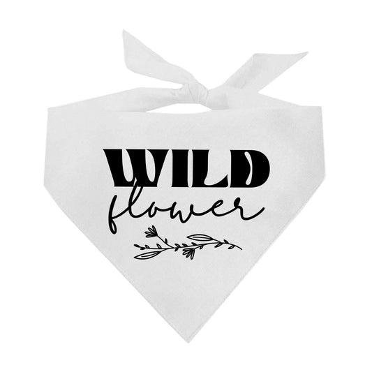Wild Flower (Black) Spring Triangle Dog Bandana
