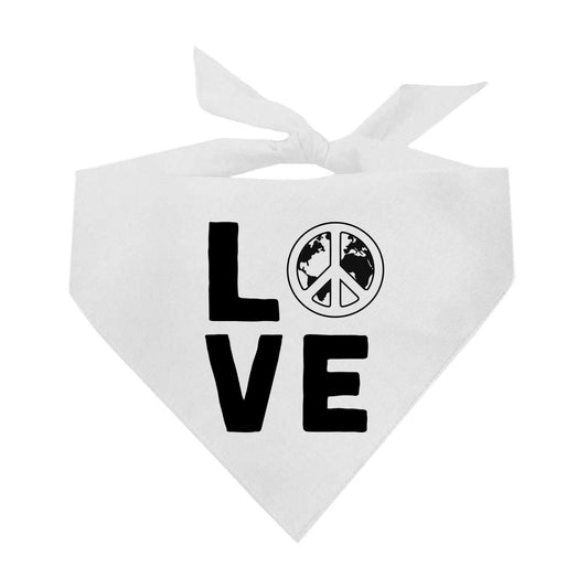 LOVE (World Peace) Triangle Dog Bandana