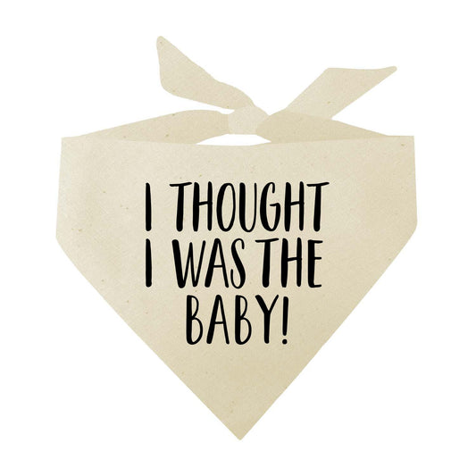 I Thought I Was The Baby (Black) Triangle Dog Bandana