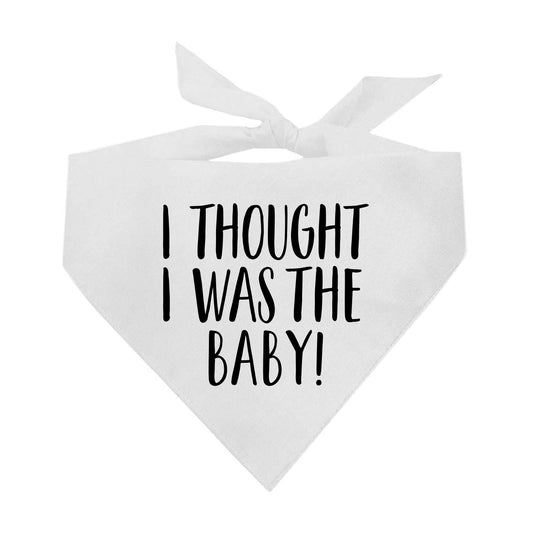 I Thought I Was The Baby (Black) Triangle Dog Bandana