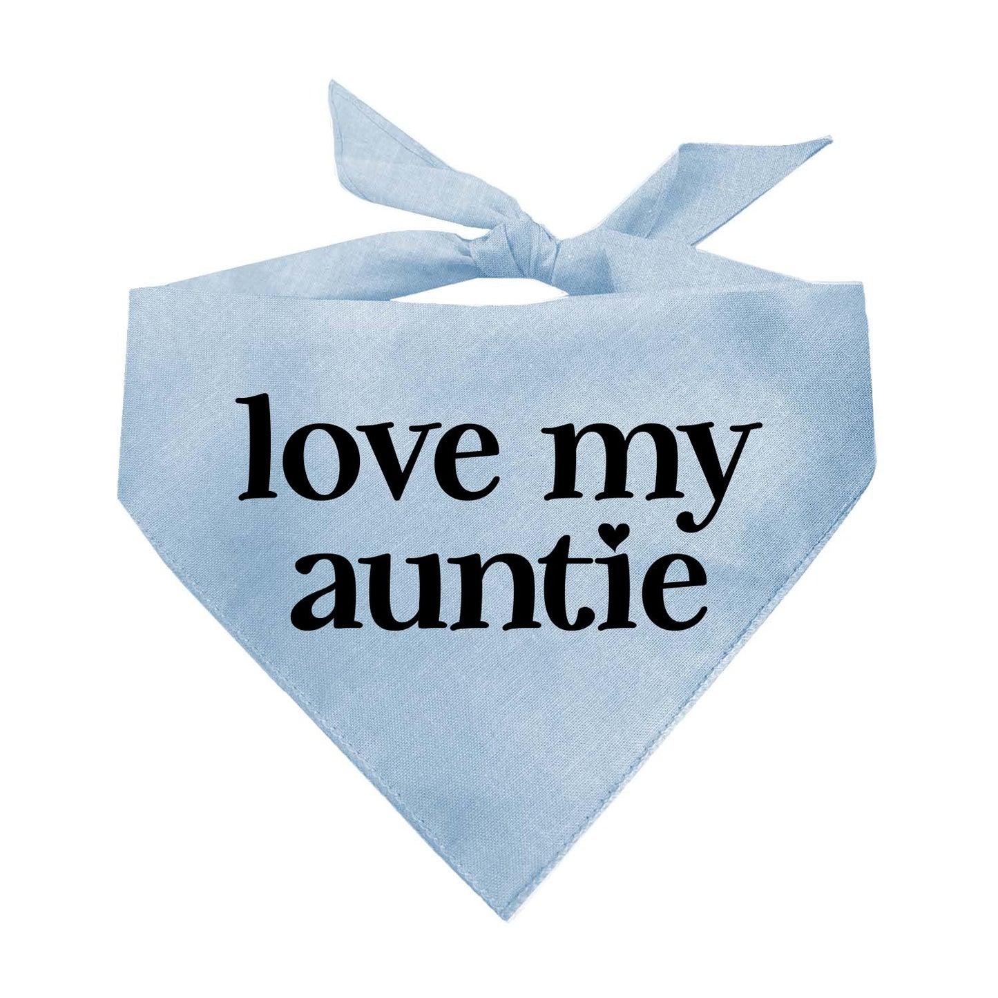 Love My Auntie (Black) Triangle Dog Bandana