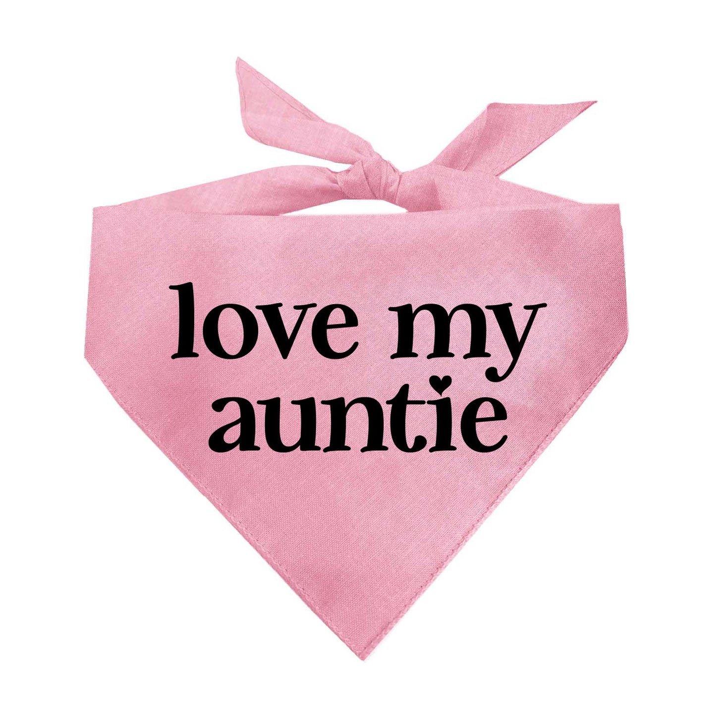 Love My Auntie (Black) Triangle Dog Bandana