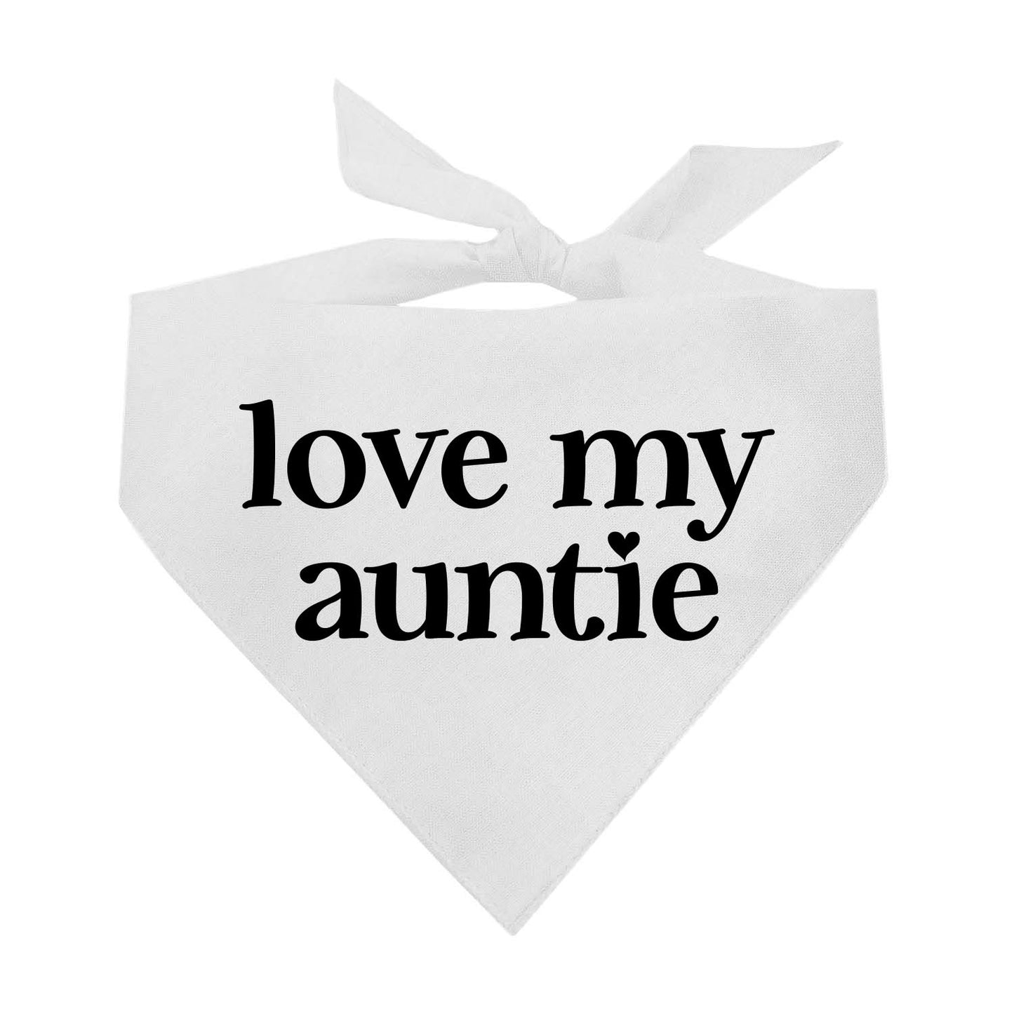 Love My Auntie (Black) Triangle Dog Bandana
