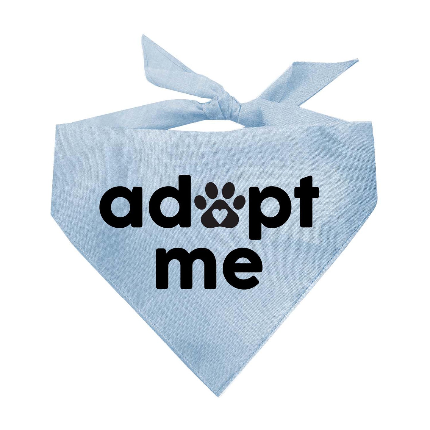 Adopt Me (Black) Triangle Dog Bandana