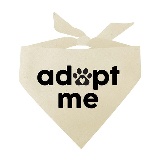 Adopt Me (Black) Triangle Dog Bandana