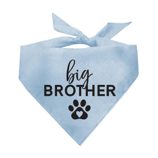 Big Brother Heart Paw (Black) Triangle Dog Bandana