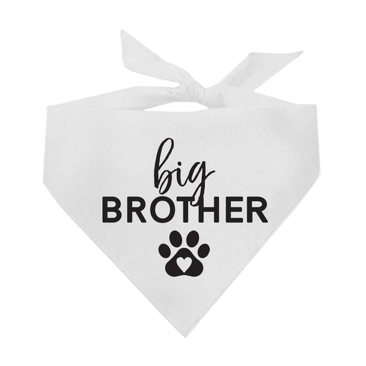 Big Brother Heart Paw (Black) Triangle Dog Bandana
